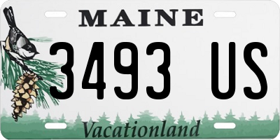 ME license plate 3493US