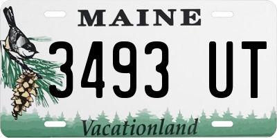 ME license plate 3493UT