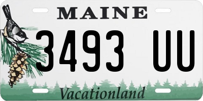 ME license plate 3493UU
