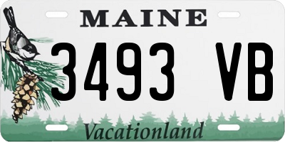 ME license plate 3493VB