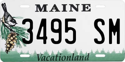 ME license plate 3495SM