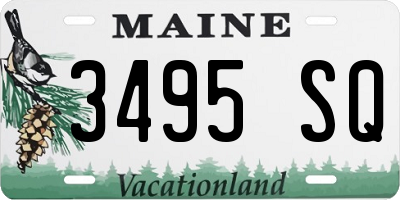 ME license plate 3495SQ