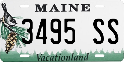 ME license plate 3495SS
