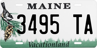 ME license plate 3495TA