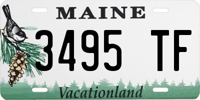 ME license plate 3495TF