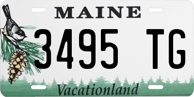 ME license plate 3495TG