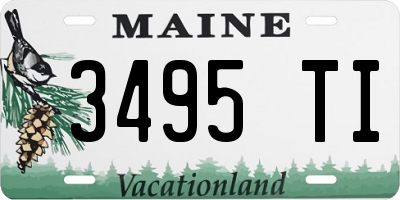 ME license plate 3495TI
