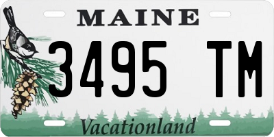 ME license plate 3495TM