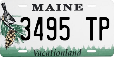 ME license plate 3495TP