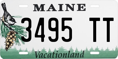 ME license plate 3495TT