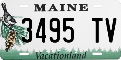 ME license plate 3495TV
