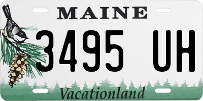 ME license plate 3495UH