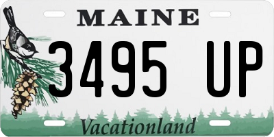 ME license plate 3495UP