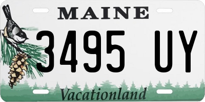 ME license plate 3495UY