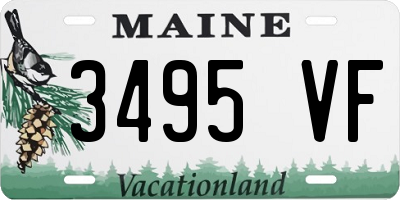 ME license plate 3495VF