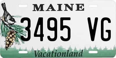 ME license plate 3495VG