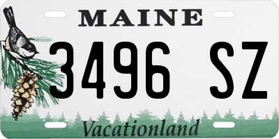 ME license plate 3496SZ