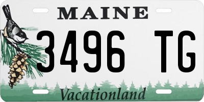 ME license plate 3496TG