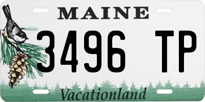 ME license plate 3496TP