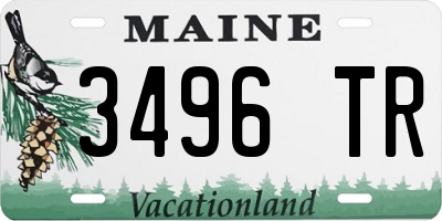 ME license plate 3496TR