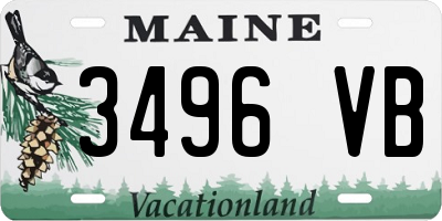 ME license plate 3496VB
