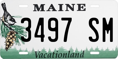 ME license plate 3497SM