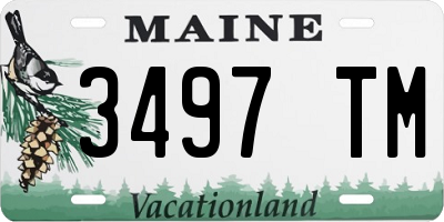 ME license plate 3497TM