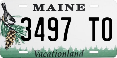 ME license plate 3497TO