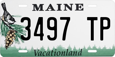 ME license plate 3497TP