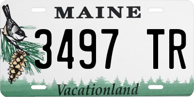 ME license plate 3497TR