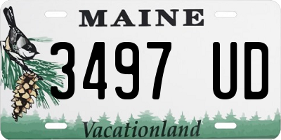 ME license plate 3497UD
