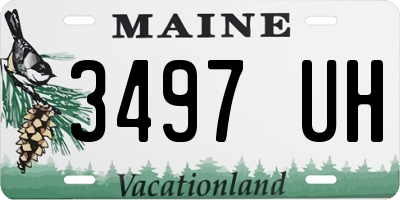 ME license plate 3497UH