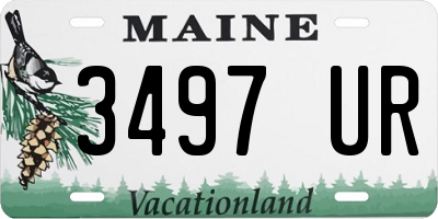 ME license plate 3497UR