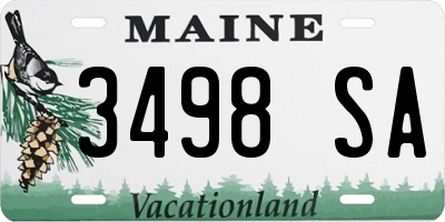 ME license plate 3498SA