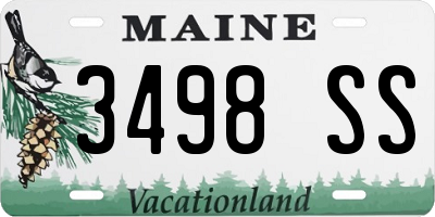 ME license plate 3498SS