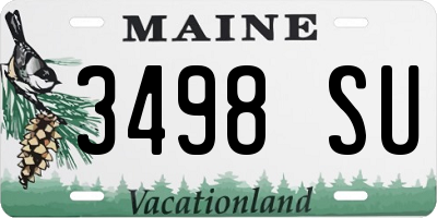ME license plate 3498SU