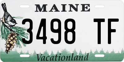 ME license plate 3498TF