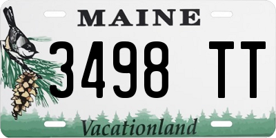 ME license plate 3498TT