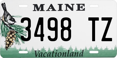 ME license plate 3498TZ