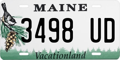 ME license plate 3498UD
