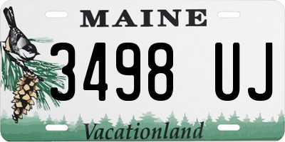 ME license plate 3498UJ
