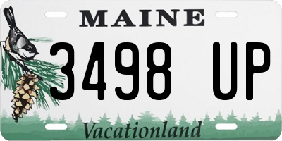 ME license plate 3498UP