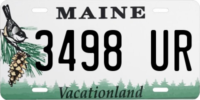 ME license plate 3498UR