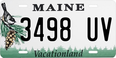 ME license plate 3498UV