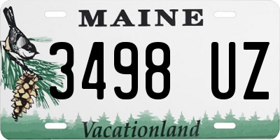 ME license plate 3498UZ