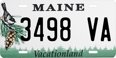 ME license plate 3498VA