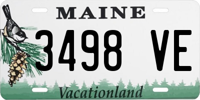 ME license plate 3498VE