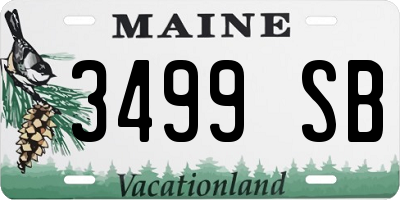 ME license plate 3499SB