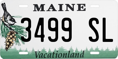 ME license plate 3499SL