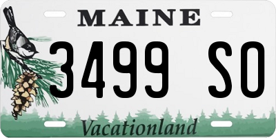 ME license plate 3499SO